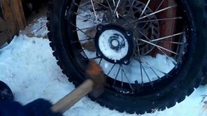 как выгнуть обод колеса \пит байк\