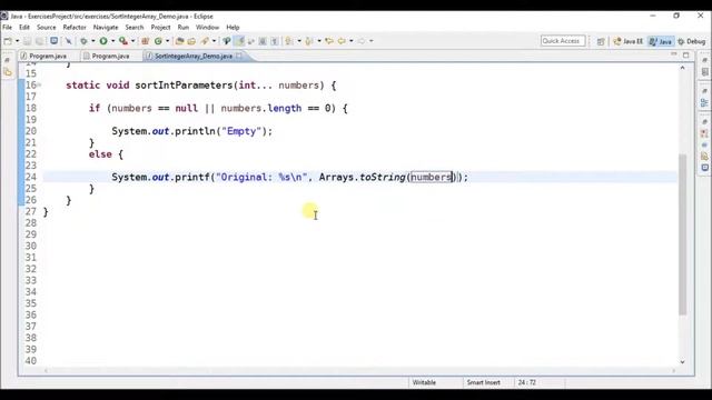 sort int array in java смотреть онлайн