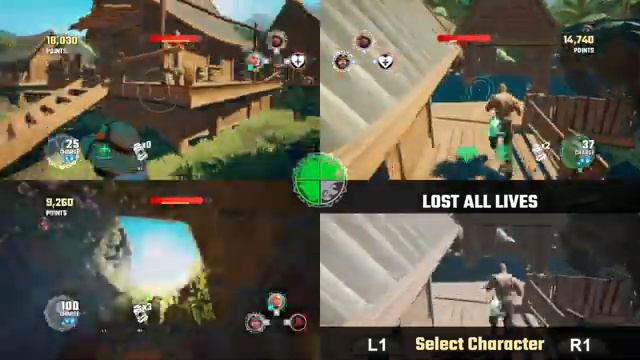 Jumanji: The Video Game gameplay on PlayStation PS 4 Splitscreen 4 player local co-op
