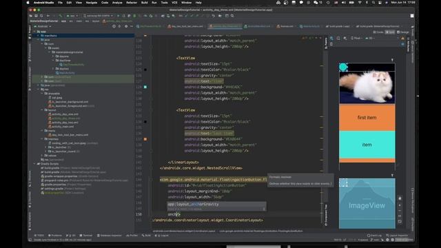 Android Material Design tutorial UI Day 3 Simple CoordinatorLayout CollapsingToolbarLayout example смотреть онлайн