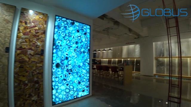 Слэбы из полудрагоценных камней из Китая. Агат, Малахит для создания люкс интерьера. смотреть онлайн