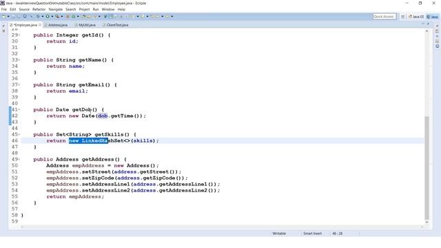 How can we maintain Immutability of a class with a mutable reference?|[Immutability concept in java