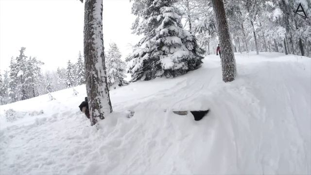 СНОУ BMX НА ГОРНОЛЫЖНОМ СПУСКЕ С ТРАМПЛИНАМИ! (SNOW BMX HILLBOMB ON SKI JUMP!!) смотреть онлайн