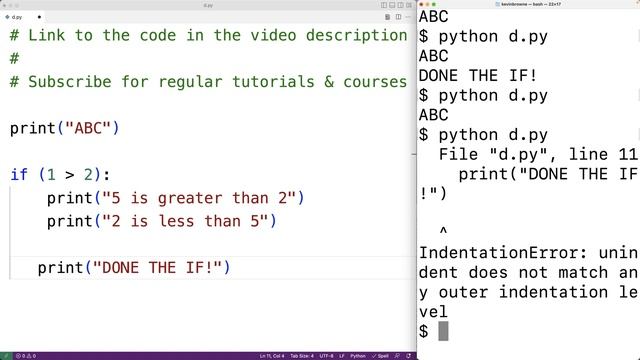Code Indentation | Python Tutorial