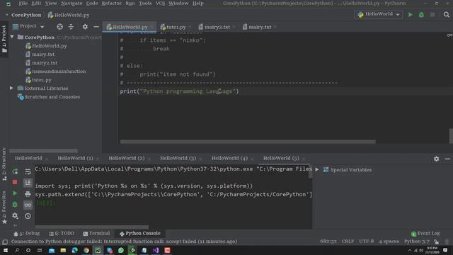 comment in pycharm, how to comments code in pycharm