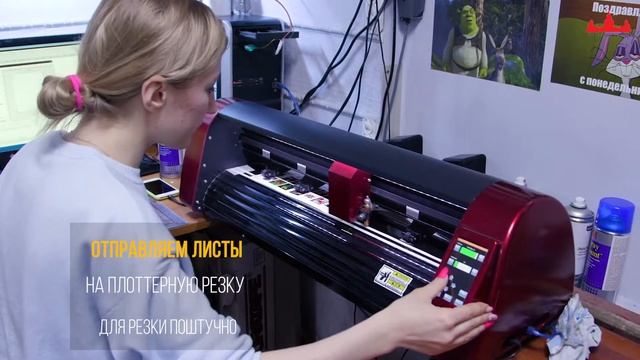 Цифровая печать наклеек с потерной резкой