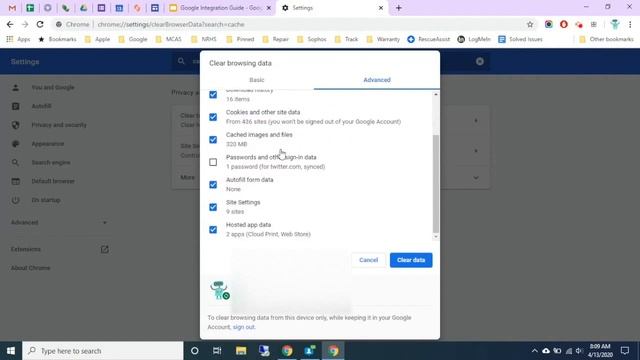 Google Chrome: Clear Cache and Cookies смотреть онлайн