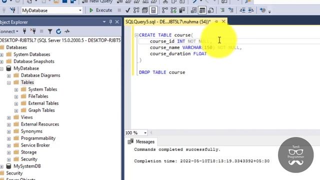 Create Table in SQL | Primary Key | Alter Table | Tutorial in Tamil | Tamil Programmer
