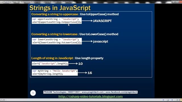 Strings in JavaScript