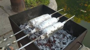 Сало на шампурах по Украински, вкуснее шашлыка.
