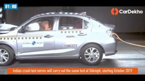 Honda Amaze Crash Test (Global NCAP) | Made In India Car Scores 4/5 Stars, But Only For Adults!|