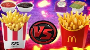 КАРТОШКА ИЗ MCDONAlDS VS КАРТОШКА ФРИ ИЗ KFC С СОУСАМИ КИСЛО-СЛАДКИЙ И ТЕРИЯКИ