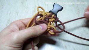 Широкий браслет из паракорда Змеиный Узел / Wide Paracord Bracelete Snake Knot