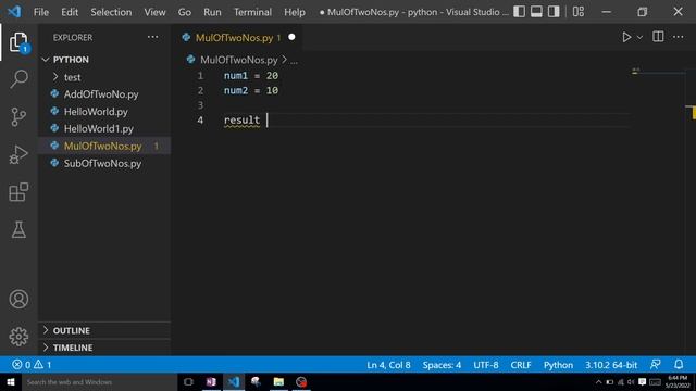 Multiplication of Two Numbers in Python | Product of Two Number