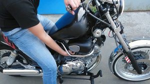 Yamaha XV750 Virago Custom first run / первый запуск