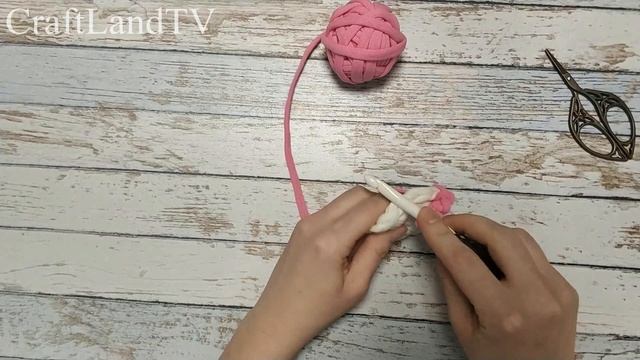 Цветочек из трикотажной пряжи (мини МК)