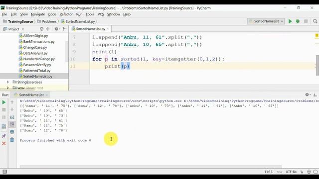 #48. Solution to Sorting list | Python program