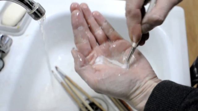 Как мыть кисти после масляной краски. смотреть онлайн