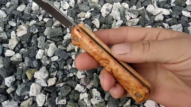 Накладки на нож Eka 38 из карельской берёзы. смотреть онлайн