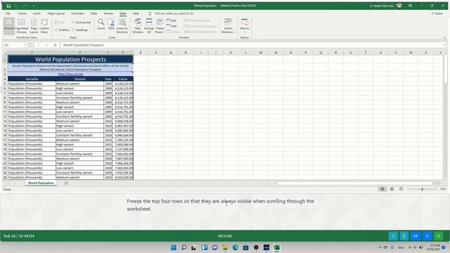 MOS Excel 2019/365 (MO-200) -  MOS Excel 2019 Associate Skill Review 3