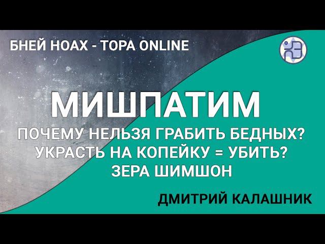Почему нельзя грабить бедных? Украсть на копейку = убить? Зера Шимшон 5. Недельная глава Мишпатим
