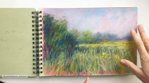 Листаем скетчбуки. Мои работы сухой пастелью. Скетчбук от Falafel Books