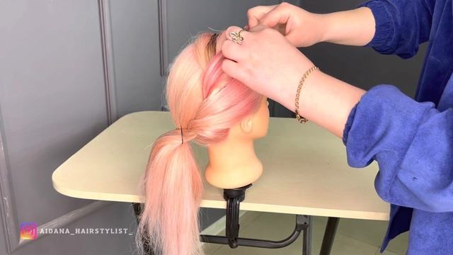 Низкий пучок. Обучение прическам. |Айдана Аралбаева |Видеоурок. смотреть онлайн