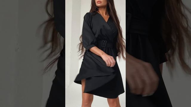 Платье на запах черное смотреть онлайн