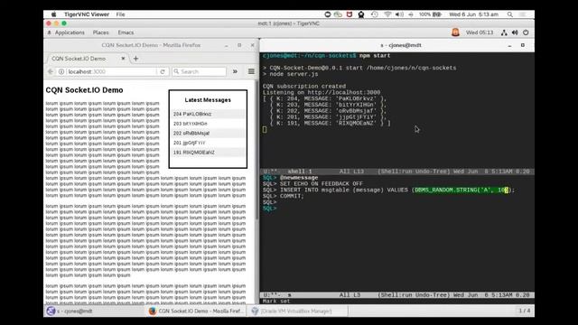 Continuous Query Notification for the node-oracledb Driver