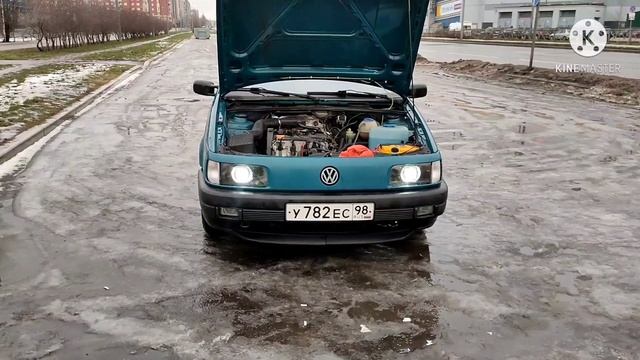 Установка линз на пассат б3 и тест их , в ночное время.