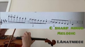 3 octave scales violin tutorial/slow tempo/sheet music/play along/D flat major/C# minor