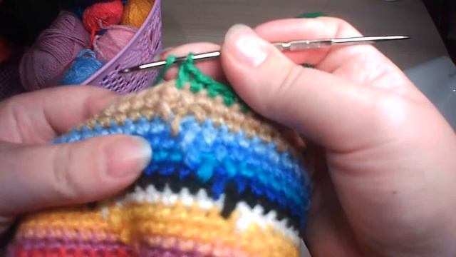 КРАСОТА из остатков пряжи (чехол на подушку)/BEAUTY from the remnants of yarn (pillow cover)