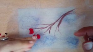 Шерстяная акварель.картина из шерсти.