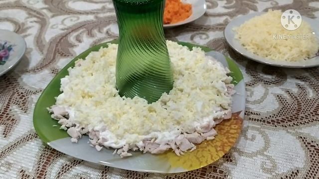 Салат " ЗОДИАК"?????? #праздничныесалаты #салатскурицей #низкокалорийныесалаты