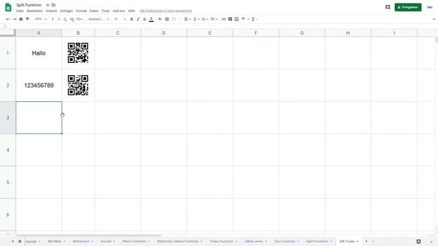 QR-Codes mit Google Sheets erstellen - Tutorial