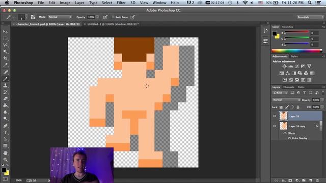 How To Make 2D Pixel art for unity 3D using photoshop cc tutorial - HTMMG смотреть онлайн