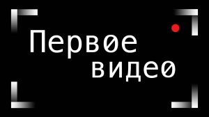 Первое видео