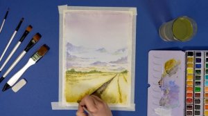 How to Paint a Wheat Field | Watercolor Painting Techniques for Beginners | ArtWhale