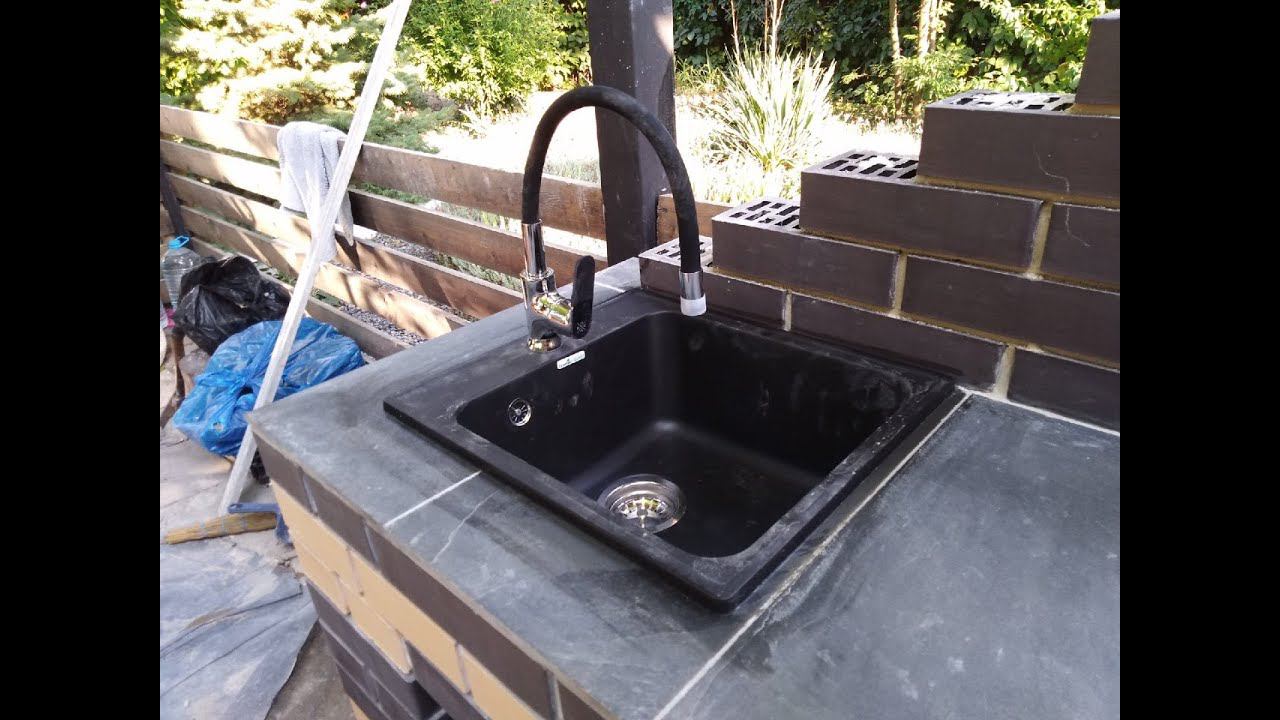 Как встроить рукомойник в стол мангала смотреть онлайн