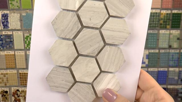 Шестиугольная серая мозаика из мрамора смотреть онлайн