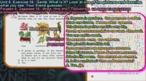 16 задание. 5 раздел 4 класс учебник Вербицкая  Английский