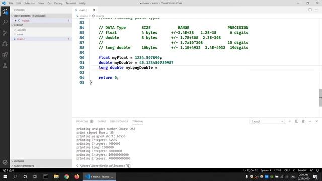 13.C Programming - Floating Point Types смотреть онлайн