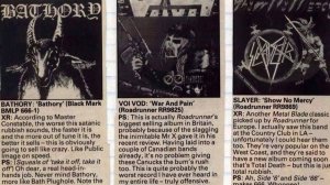 Как журнал Kerrang! в 1984 году разносил в рецензиях: Slayer, Voivod и Bathory