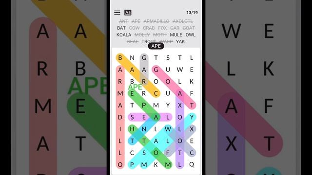 Solve Word Search Puzzles | Puzzles games | #viral #shorts #satisfying #subscribe