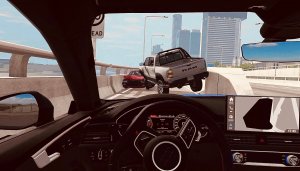 Гонщики на спортивных автомобилях попадают в аварию в BeamNG drive