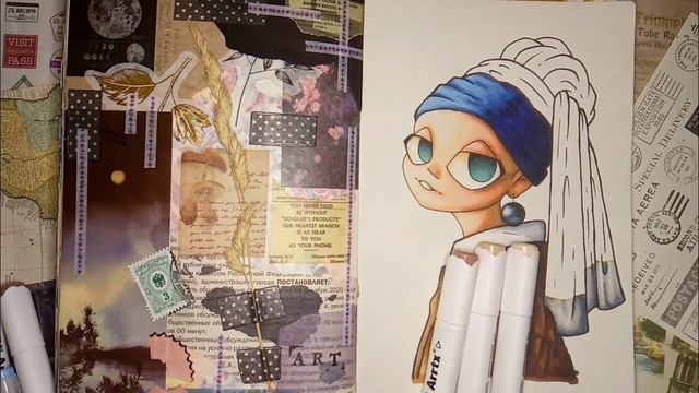 ПЕРЕРИСОВАЛА КАРТИНУ "ДЕВУШКА С ЖЕМЧУЖНОЙ СЕРЕЖКОЙ" смотреть онлайн