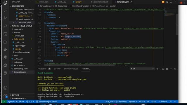 AWS Serverless Application Model Hello World App Refactored with Flask Microframework смотреть онлайн
