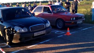 Гонка, hyundai Sonata vs BMW E30