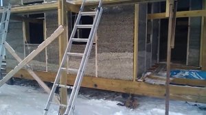 Строительство из арболита на свайно-винтовом фундаменте-2