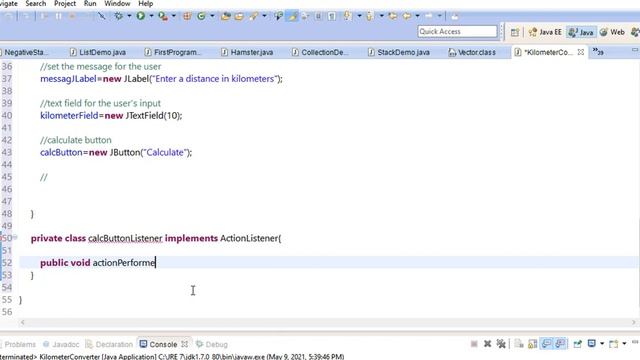 Kilometer Converter using the swing framework смотреть онлайн